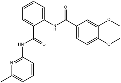 3,4-dimethoxy-N-(2-{[(6-methyl-2-pyridinyl)amino]carbonyl}phenyl)benzamide Struktur