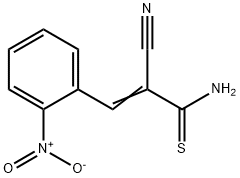 2-cyano-3-(2-nitrophenyl)-2-propenethioamide Struktur