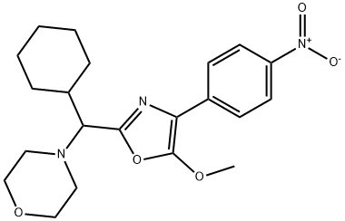 4-(CYCLOHEXYL(5-METHOXY-4-(4-NITROPHENYL)OXAZOL-2-YL)METHYL)MORPHOLINE Struktur