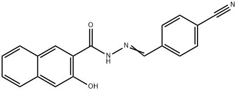 N'-(4-cyanobenzylidene)-3-hydroxy-2-naphthohydrazide Struktur