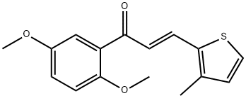 (2E)-1-(2,5-ジメトキシフェニル)-3-(3-メチルチオフェン-2-イル)プロプ-2-エン-1-オン 化學(xué)構(gòu)造式