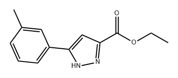 ethyl 5-(3-methylphenyl)-1H-pyrazole-3-carboxylate Struktur