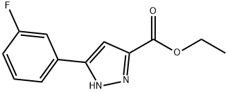 ethyl 5-(3-fluorophenyl)-1H-pyrazole-3-carboxylate Struktur