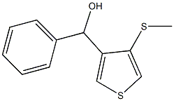 (4-(METHYLTHIO)THIOPHEN-3-YL)(PHENYL)METHANOL Struktur