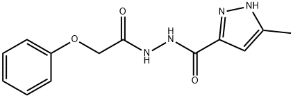 3-methyl-N'-(phenoxyacetyl)-1H-pyrazole-5-carbohydrazide Structure