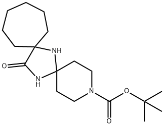 tert-butyl 15-oxo-3,7,16-triazadispiro[5.1.6.2]hexadecane-3-carboxylate Struktur