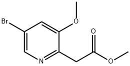 Methyl 2-(5-bromo-3-methoxypyridin-2-yl)acetate Struktur