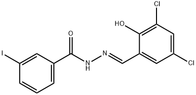 N'-(3,5-dichloro-2-hydroxybenzylidene)-3-iodobenzohydrazide Struktur