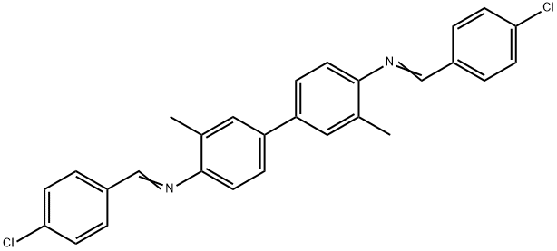 N,N'-bis(4-chlorobenzylidene)-3,3'-dimethyl-4,4'-biphenyldiamine Struktur