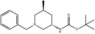 TERT-BUTYL (3S,5S)-1-BENZYL-5-METHYLPIPERIDIN-3-YLCARBAMATE Struktur