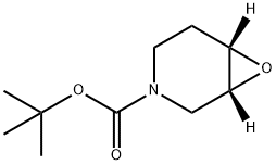 tert-Butyl (1R,6S)-7-oxa-3-azabicyclo[4.1.0]heptane-3-carboxylate Struktur