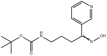 tert-butyl N-[(4E)-4-(hydroxyimino)-4-(pyridin-3-yl)butyl]carbamate Struktur