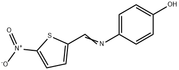 Phenol, 4-[[(5-nitro-2-thienyl)methylene]amino]- Struktur