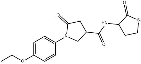 1-(4-ethoxyphenyl)-5-oxo-N-(2-oxotetrahydrothiophen-3-yl)pyrrolidine-3-carboxamide Struktur