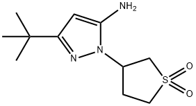 5-tert-Butyl-2-(1,1-dioxo-tetrahydro-1l6-thiophen-3-yl)-2H-pyrazol-3-ylamine Struktur