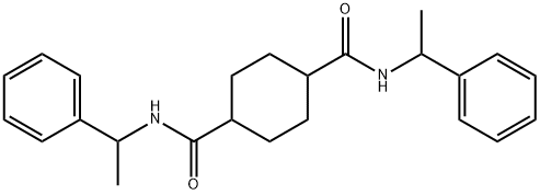 N,N'-bis(1-phenylethyl)-1,4-cyclohexanedicarboxamide Struktur