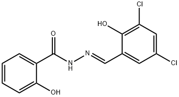 N'-(3,5-dichloro-2-hydroxybenzylidene)-2-hydroxybenzohydrazide Struktur