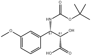 N-(Tert-Butoxy)Carbonyl (2S,3S)-3-Amino-2-hydroxy-3-(3-methoxy-phenyl)propionic acid Struktur