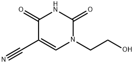 1-(2-hydroxyethyl)-2,4-dioxo-1,2,3,4-tetrahydropyrimidine-5-carbonitrile Struktur