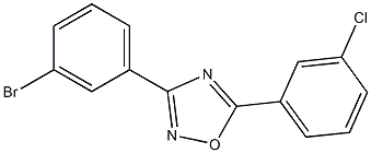 3-(3-Bromophenyl)-5-(3-chlorophenyl)-1,2,4-oxadiazole Struktur