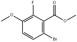 6-ブロモ-2-フルオロ-3-メトキシ安息香酸メチル 化學構造式