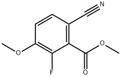 Methyl 6-cyano-2-fluoro-3-methoxybenzoate Struktur