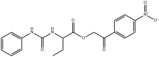 2-(4-nitrophenyl)-2-oxoethyl 2-(3-phenylureido)butanoate Struktur