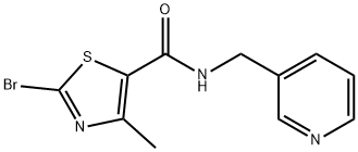 2-Bromo-4-methyl-N-(pyridin-3-ylmethyl)thiazole-5-carboxamide Struktur