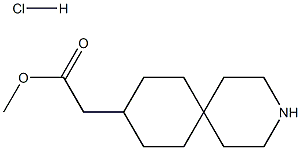 methyl 2-{3-azaspiro[5.5]undecan-9-yl}acetate hydrochloride Struktur