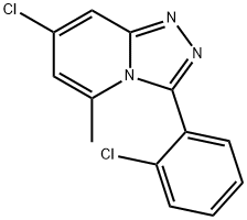 7-Chloro-3-(2-chlorophenyl)-5-methyl-[1,2,4]triazolo[4,3-a]pyridine Struktur