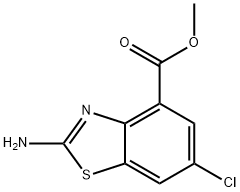 2-Amino-6-chlorobenzothiazole-4-carboxylic acid methyl ester Struktur