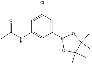 N-(3-chloro-5-(4,4,5,5-tetramethyl-1,3,2-dioxaborolan-2-yl)phenyl)acetamide Struktur