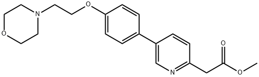 Methyl 2-(5-(4-(2-morpholinoethoxy)phenyl)pyridin-2-yl)acetate Struktur