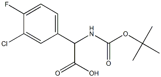 3-Chloro-a-(Boc-amino)-4-fluorobenzeneacetic acid Struktur