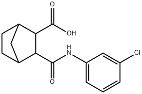 3-((3-chlorophenyl)carbamoyl)bicyclo[2.2.1]heptane-2-carboxylic acid Struktur