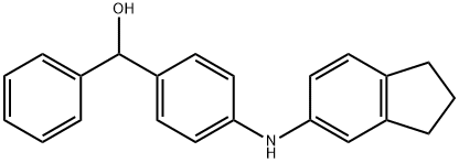 (4-((2,3-Dihydro-1H-inden-5-yl)amino)phenyl)(phenyl)methanol Struktur