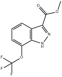 7-Trifluoromethoxy-1H-indazole-3-carboxylic acid methyl ester Struktur