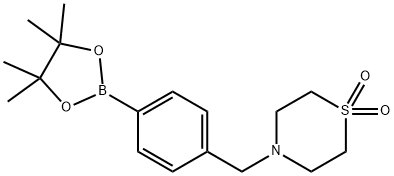 4-((1,1-二氧代硫代嗎啡林)甲基苯硼酸頻哪醇酯, 1092563-25-1, 結(jié)構(gòu)式