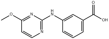 3-(4-methoxypyrimidin-2-ylamino)benzoic acid Struktur