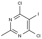 4,6-dichloro-5-iodo-2-methylpyrimidine, 111079-21-1, 結(jié)構(gòu)式