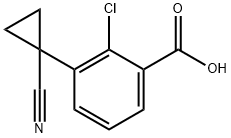 2-chloro-3-(1-cyanocyclopropyl)benzoic acid Struktur