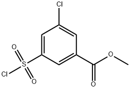 methyl 3-chloro-5-(chlorosulfonyl)benzoate Struktur