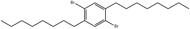 1,4-dibromo-2,5-dioctylbenzene Struktur