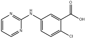 2-chloro-5-(pyrimidin-2-ylamino)benzoic acid Struktur