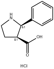 cis-2-Phenyl-pyrrolidine-3-carboxylic acid hydrochloride Structure