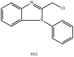 2-Chloromethyl-1-phenyl-1H-benzoimidazole hydrochloride Struktur