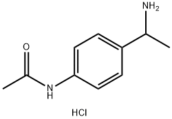 N-[4-(1-Amino-ethyl)-phenyl]-acetamide hydrochloride Struktur