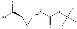 (1R,2R)-2 - ((叔丁氧基羰基)氨基)環(huán)丙烷-1-羧酸 結構式