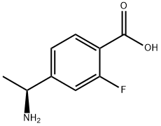 4-((1S)-1-AMINOETHYL)-2-FLUOROBENZOIC ACID Struktur