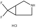 3-Azabicyclo[3.1.0]hexane, 6,6-difluoro-, hydrochloride Struktur